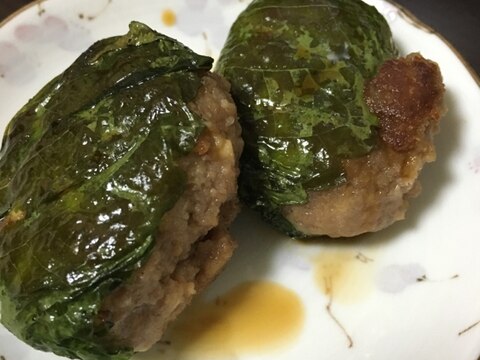 余ったひき肉で梅しそ焼き♡